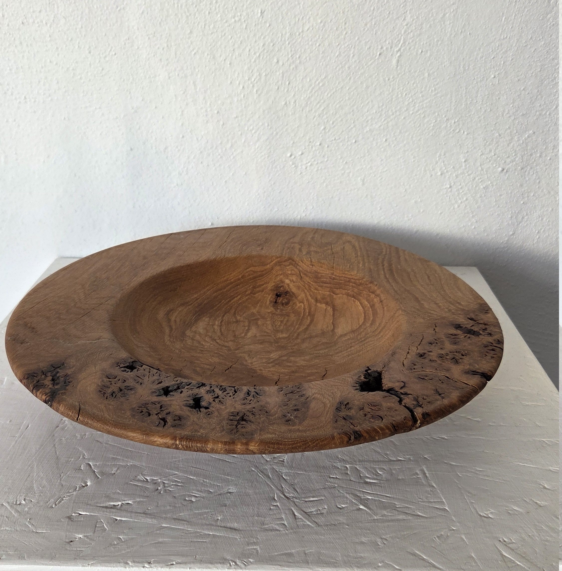 Fad i egeknude Ø 39 cm H 6,5 cm