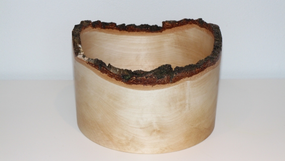 Barkskål i birk Ø 24 x H 16 cm, solgt – nyt på vej