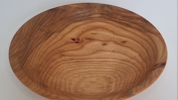 Fad i elm Ø 29 x H 6 cm